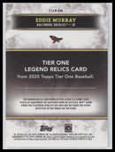 2025 Topps Tier One Legend Relics Green Foil #/49 Eddie Murray #T1LR-EM