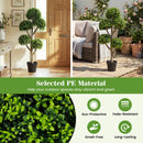 46-Inch Artificial Boxwood Topiary Tree Fake Potted Boxwood Tree with 5 Ball