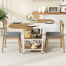 47.5 inch Modern Dining Table Square Kitchen Table with Mix-colored Tabletop