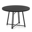 47 Inch Dining Table for 4-6 People Round Kitchen Table with Cross Base