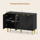 47" Sideboard Buffet Cabinet with Chevron Fluted Doors