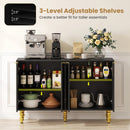47" Sideboard Buffet Cabinet with Chevron Fluted Doors