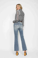 Judy Blue Full Size Tummy Control Back Embroidered Pocketed Bootcut Jeans Plus Size