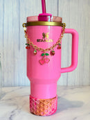 Cherry Love Deluxe Tumbler Charm Necklace