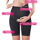 Women Maternity Shorts Seamless Pregnancy Underwear Shapewear Fitness Yoga Running Shorts High Waist Over The Belly Pants with Two Side Pockets