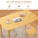 48 Inch Solid Wood Dining Table with Rubber Wood Supporting Legs for Kitchen Dining Room