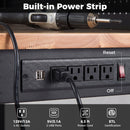 48 Inch Heavy Duty Workbench with AC/USB Outlets and Pegboard-Natural