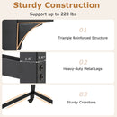 48 Inch Mobile Computer Workstation with 4 Smooth Casters