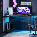 48 Inch Reversible L Shaped Computer Desk with Adjustable Shelf