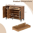 48 Inch Sideboard Buffet Cabinet with Drawer and Metal Legs-Natural