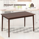 48 Inches Wooden Dining Table for 4 People