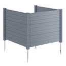 48 x 38 Inch Air Conditioner Fence 3 Panels with Metal Ground Stakes for Patio Backyard