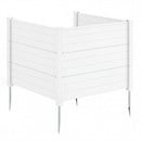 48 x 38 Inch Air Conditioner Fence 3 Panels with Metal Ground Stakes for Patio Backyard