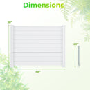 48 x 38 Inch Air Conditioner Fence 3 Panels with Metal Ground Stakes for Patio Backyard
