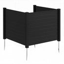 48 x 38 Inch Air Conditioner Fence 3 Panels with Metal Ground Stakes for Patio Backyard