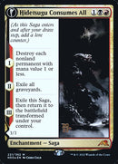 Hidetsugu Consumes All // Vessel of the All-Consuming (PRE-221S) - Kamigawa: Neon Dynasty Promos: (fandfc, enchantment) Foil