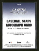 2026 Topps Baseball Stars Autographs (Series One) C.J. Kayfus Auto #BSA-CJK