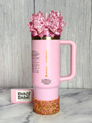 Glinda Pink Druzy Tumbler Boot -fits 40oz New!