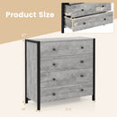 4-Drawer Dresser Modern Wooden Chest of Drawers for Bedroom Living Room