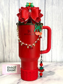 Cherry Pearl Deluxe Tumbler Charm Necklace