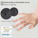4 Inch Tri-Fold Foam Mattress with Washable Cover for Yoga Guest Mat-Gray