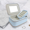 Personalized Zippered Travel Jewelry Case with Name - Pink or Blue