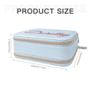 Personalized Zippered Travel Jewelry Case with Name - Pink or Blue