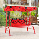 Kids Patio Swing with Canopy - 2 Person Outdoor Bench
