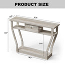 Curved Frame Modern Console Table with Storage Drawer for Entryway