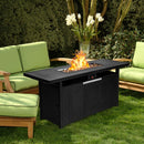 57 Inch 50 000 BTU Rectangular Propane Outdoor Fire Pit Table