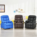 Kids Recliner Chair with Cup Holder and Footrest for Children-Brown