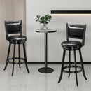 Set of 2 29 Inch Swivel Bar Height Stool Wood Dining Chair Barstool
