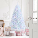 8 Feet Artificial Christmas Tree with 1636 Iridescent Branch Tips