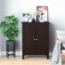 2-Door Bathroom Floor Storage Cabinet Space Saver Organizer