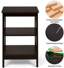 3-Tier X-Design Nightstands with Storage Shelves for Living Room Bedroom