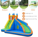 Kids Inflatable Water Slide Bouncing House with Carrying Bag and 480W Blower