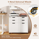 4 Drawer File Cabinet with Wheels for Home Office Organization