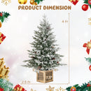 4 FT Pre-lit Artificial Entrance Christmas Tree 100 LED Lights