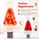 4 Feet Artificial Christmas Tree with 300 Branch Tips and 100 Warm White LED Lights