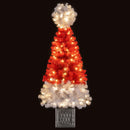 4 Ft Artificial Christmas Tree Santa Hat Xmas Tree with 300 Branch Tips Red