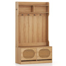 4-In-1 Hall Tree with Coat Rack and Flip Drawers for Entryway Mudroom