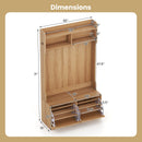 4-In-1 Hall Tree with Coat Rack and Flip Drawers for Entryway Mudroom