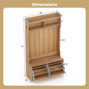 4-In-1 Hall Tree with Coat Rack and Flip Drawers for Entryway Mudroom
