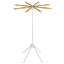 4 Legs Foldable Clothes Drying Rack with 8 Bamboo Hanging Rods and 40 Hanger Slots