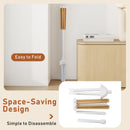 4 Legs Foldable Clothes Drying Rack with 8 Bamboo Hanging Rods and 40 Hanger Slots