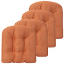 4 Pack 17.5 x 17 Inch U-Shaped Chair Pads with Polyester Cover