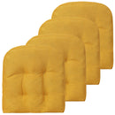 4 Pack 17.5 x 17 Inch U-Shaped Chair Pads with Polyester Cover