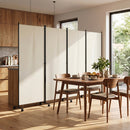 4-Panel Folding Room Divider with Wheels - 71.5" Tall