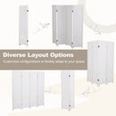 6-Panel Pegboard Room Divider 67 Inches Tall Foldable Privacy Screen