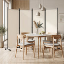 4-Panel Room Divider with Lockable Wheels - 87" x 68"